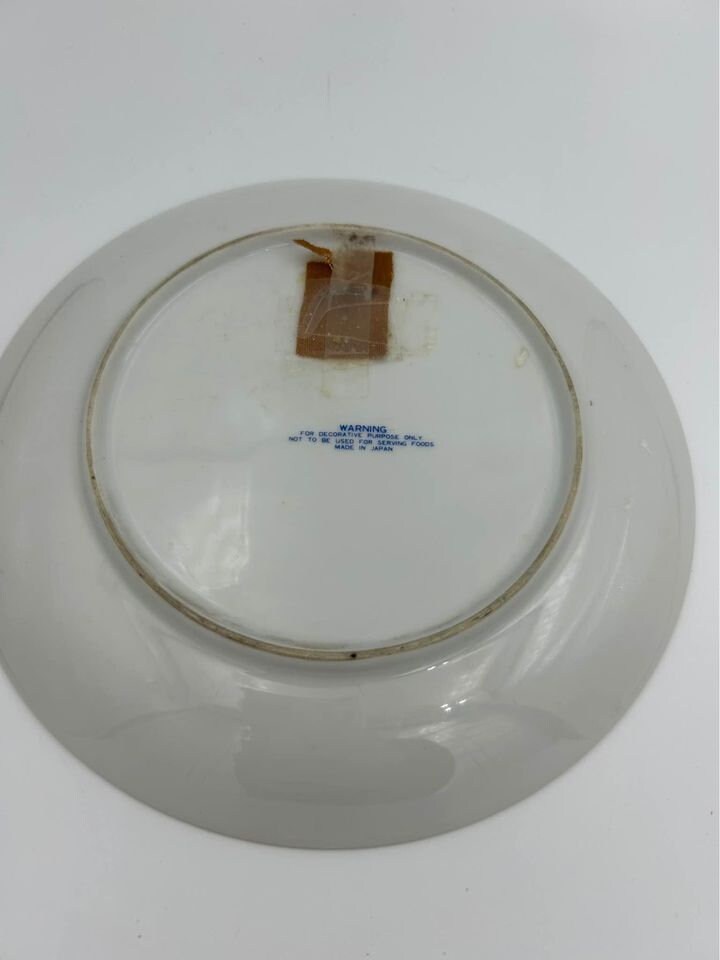   1979年 冬の風景プレート Vintage Blue and White Christmas Winter Scene Decorative Plate