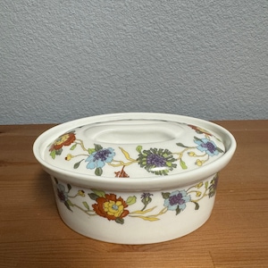 Vintage Porcelaine De Paris Oval Covered Baking Dish With Lid France