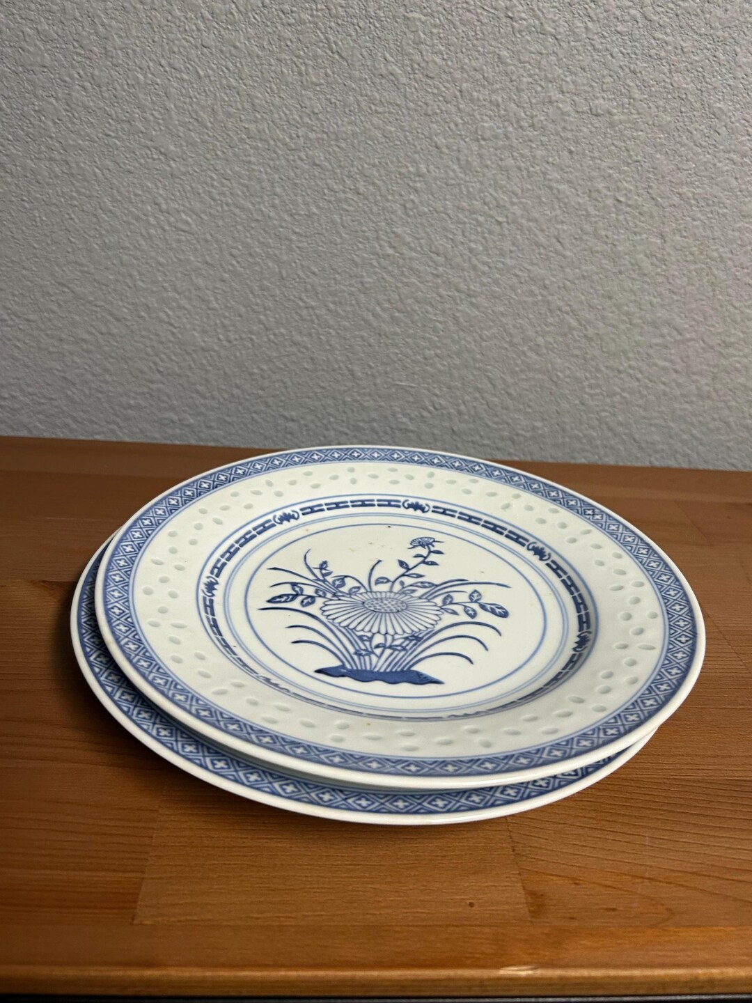 Vintage Set of 2 Rice Flower Dinner Plates China - Etsy