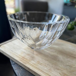 Beautiful Large Heavy Orrefors Sweden Swedish Crystal Bowl