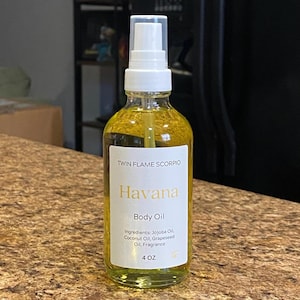 Havana Body Oil – Tropical Passion Fruit & Jasmine – Lightweight Hydrating Oil for Women – Self Care , Skin Nourishment, Women&#39;s Body Oil