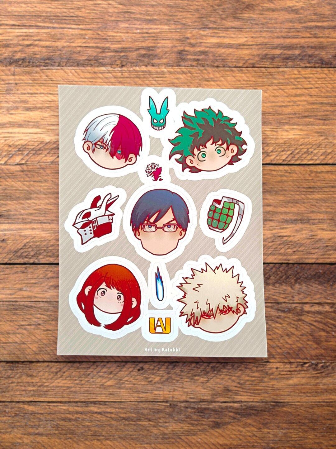 Stickers Sheet Cute Anime & Japan Inspired, Manga Heroes, My Hero