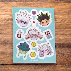 Feuille Autocollants - Anime mignon & inspiré du Japon, fiche stickers, aura, hunter manga, chimères, hunters, fourmis, chasseurs, à offrir