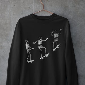 Skateboarding Skeletons Crewneck Sweatshirt | Vintage | Cute | Gifts