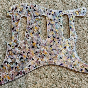 Fender Stratocaster Metallics and Neutrals One of a Kind Hand Painted Guitar Pickguard 11 Hole