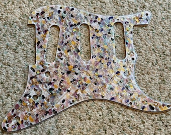 Fender Stratocaster Metallics and Neutrals One of a Kind Hand Painted Guitar Pickguard 11 Hole Strat Pick Guard