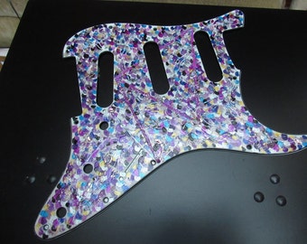 Fender Stratocaster Purple & Blue Hand Painted One of a Kind Guitar Pickguard 11 Hole Strat Pick Guard