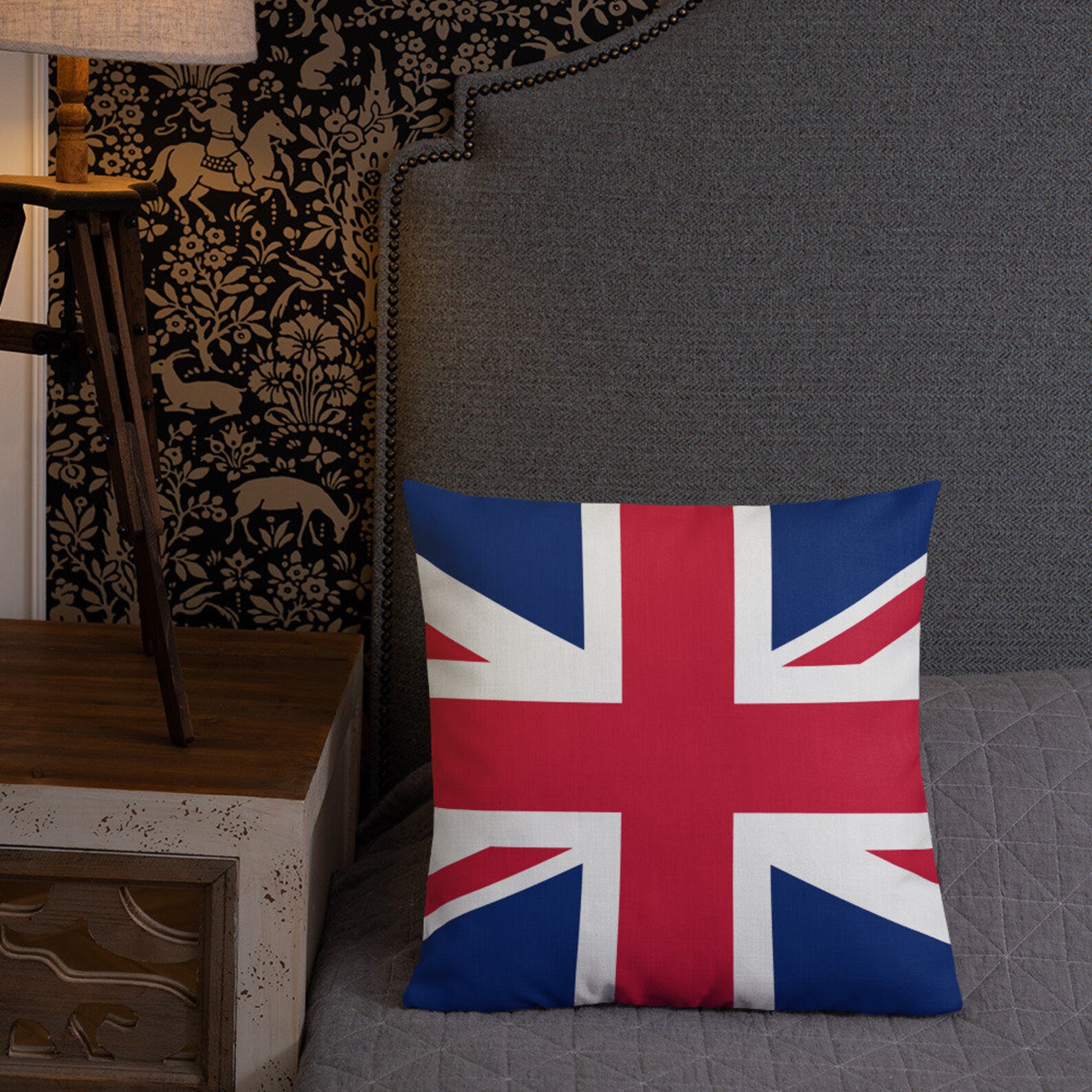 Premium Union Jack Vintage Throw Pillow Flag Interior Etsy