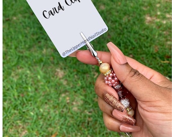 Clip de tarjeta, clip de tarjeta de débito, soporte de tarjeta de crédito, pinza de uñas largas bomba de gas ATM, clip de tarjeta para uñas largas, listo para enviar