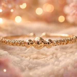 Gold Filled Edelstahl Armreifen | Anlaufsichere stapelbare Armbänder | Minimalist Schmuck Geschenk für Frauen