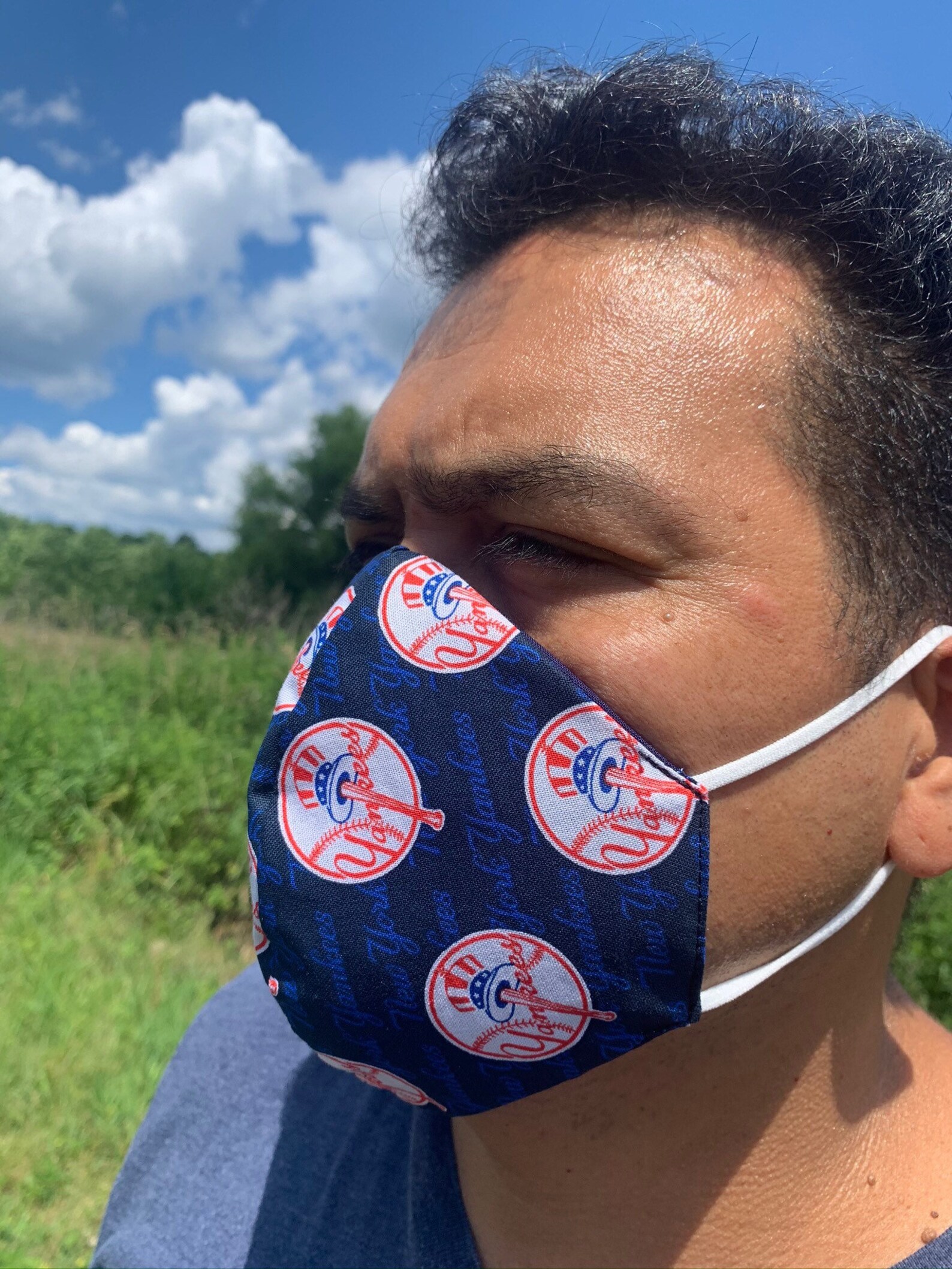 New York Yankees Face Mask Etsy