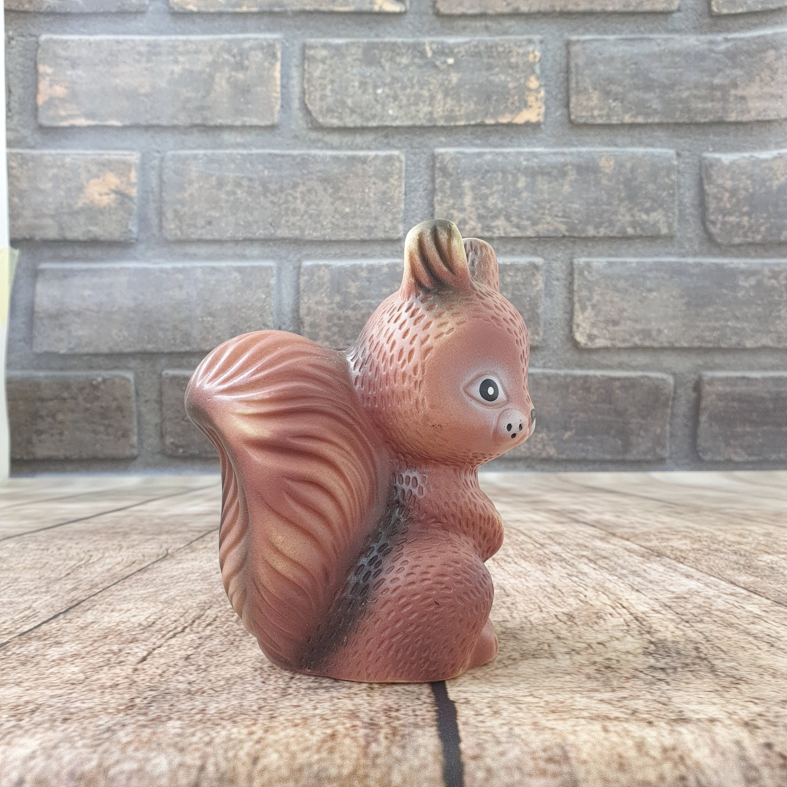 Squirrel children's rubber toy vintage forest animals Etsy