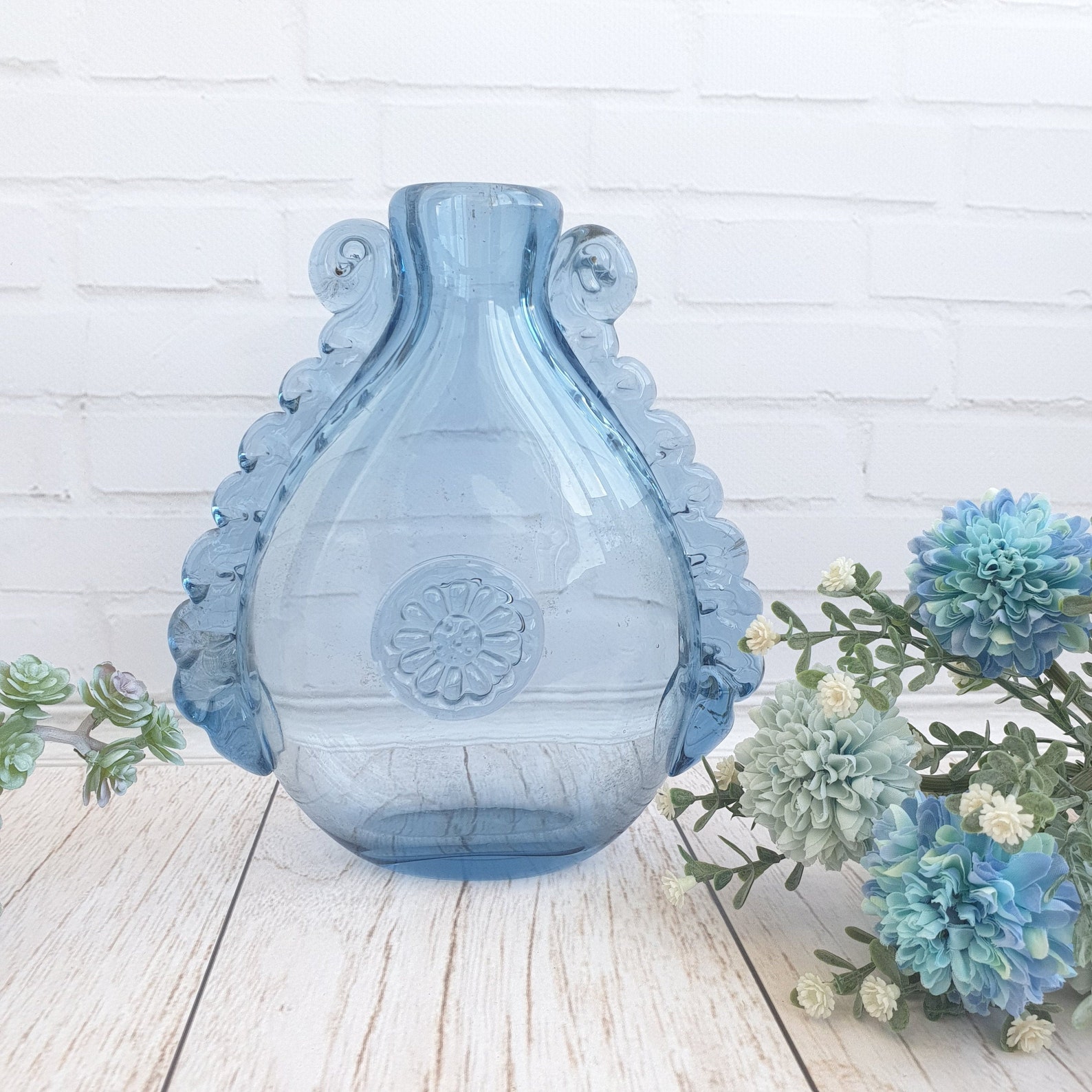 Duck Egg Blue Vases home decor light dusty blue vase. Vintage Etsy