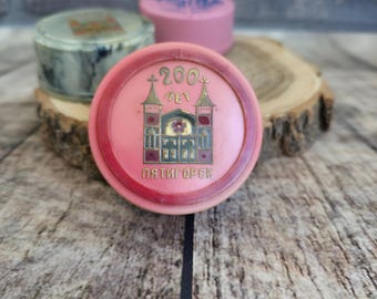 Set of 3 Vintage Soviet Folding Cups, USSR Travel Cups with Pyatigorsk Case, 200 Years Souvenir, Retro Camping Gear