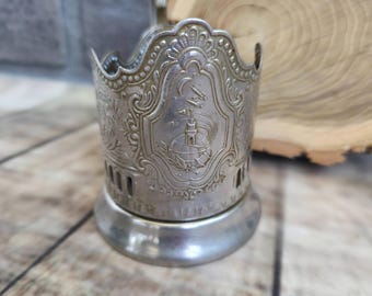 Rare Soviet Vintage Tea Glass USSR Satellite Glass Holder, 1960s Soviet Tea Cup, Space Lover Gift