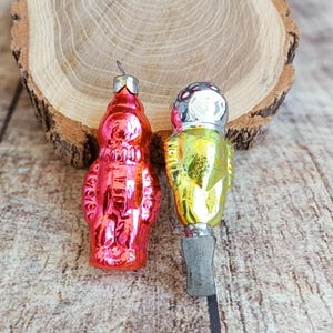 Vintage 1960s-70s Astronaut Glass Ornament, Retro Spaceman Christmas Tree Decoration, Space Traveler Holiday Decor