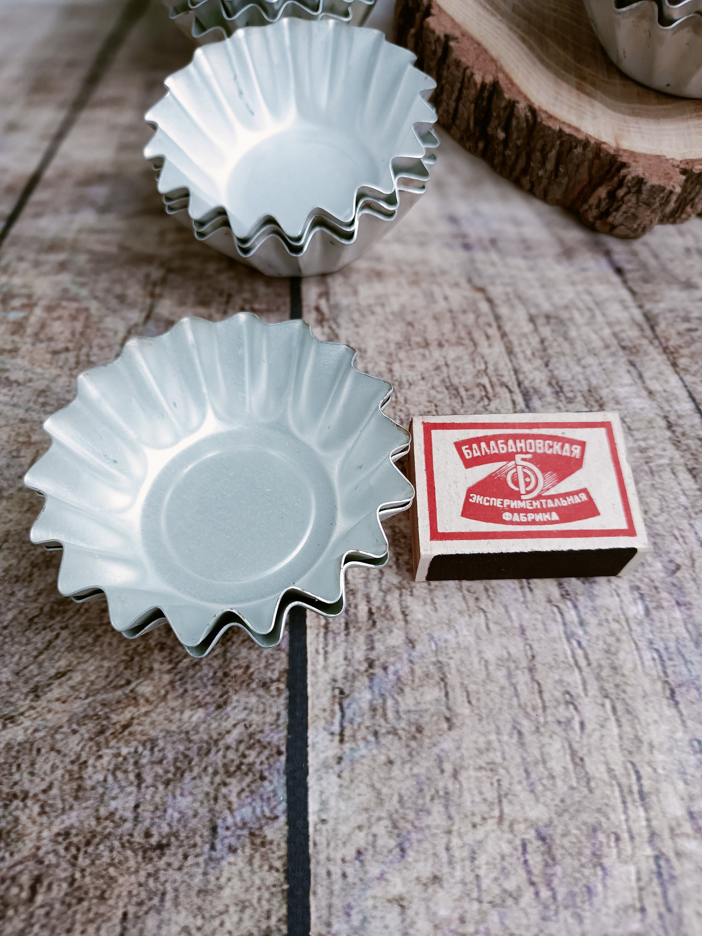 Soviet Molds, Cupcake Mold Set Vintage Soviet Aluminium Muffin