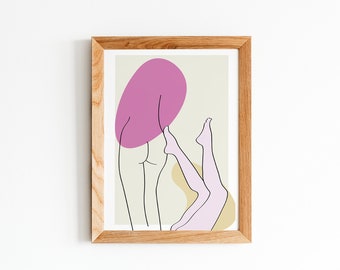 Print A4 Two women, Poster naked women, Pride women love