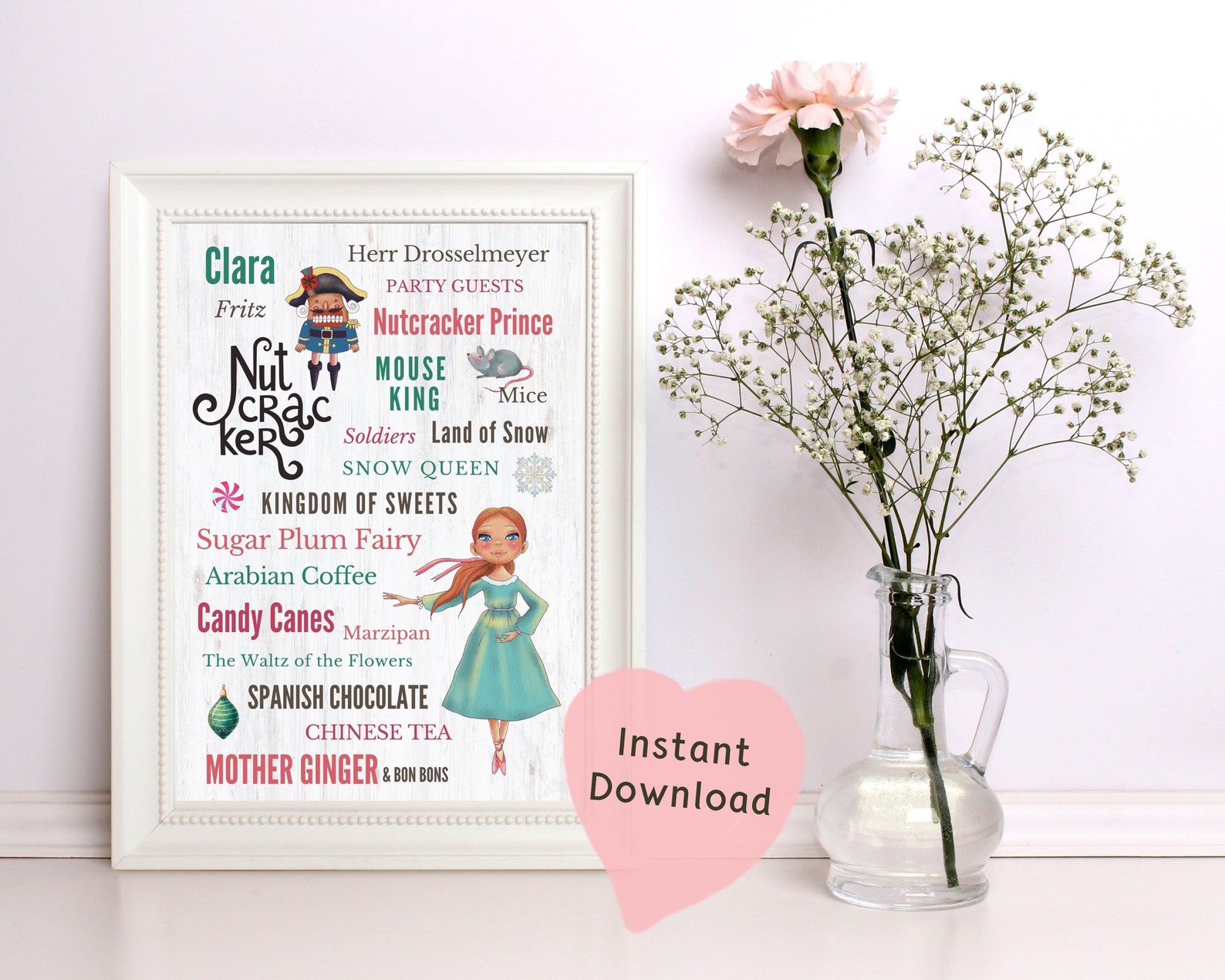 Nutcracker Ballet | Nutcracker Art Printable | Nutcracker Ballet ...