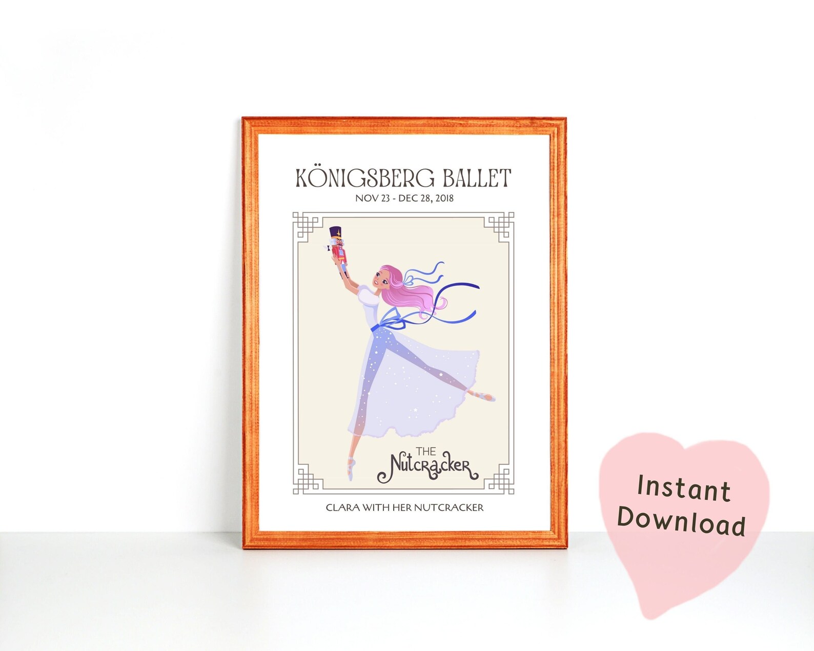 Nutcracker Clara Poster Holiday Nutcracker Gifts Dance - Etsy