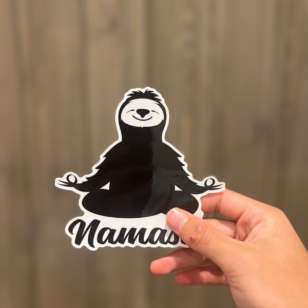 Sloth Yoga Vinyl peace Car Sticker