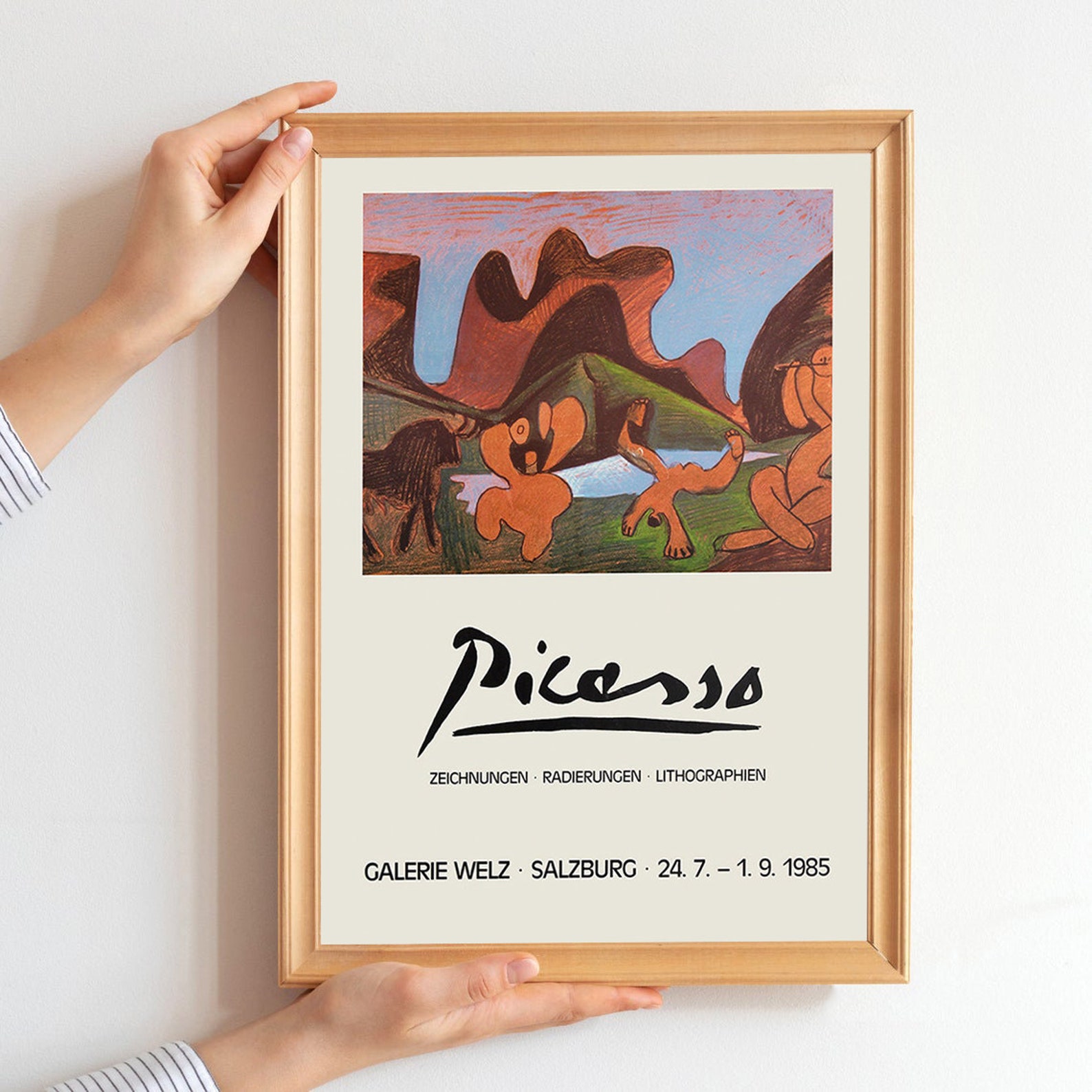 Pablo Picasso poster Vintage art Exhibition poster Museum Etsy