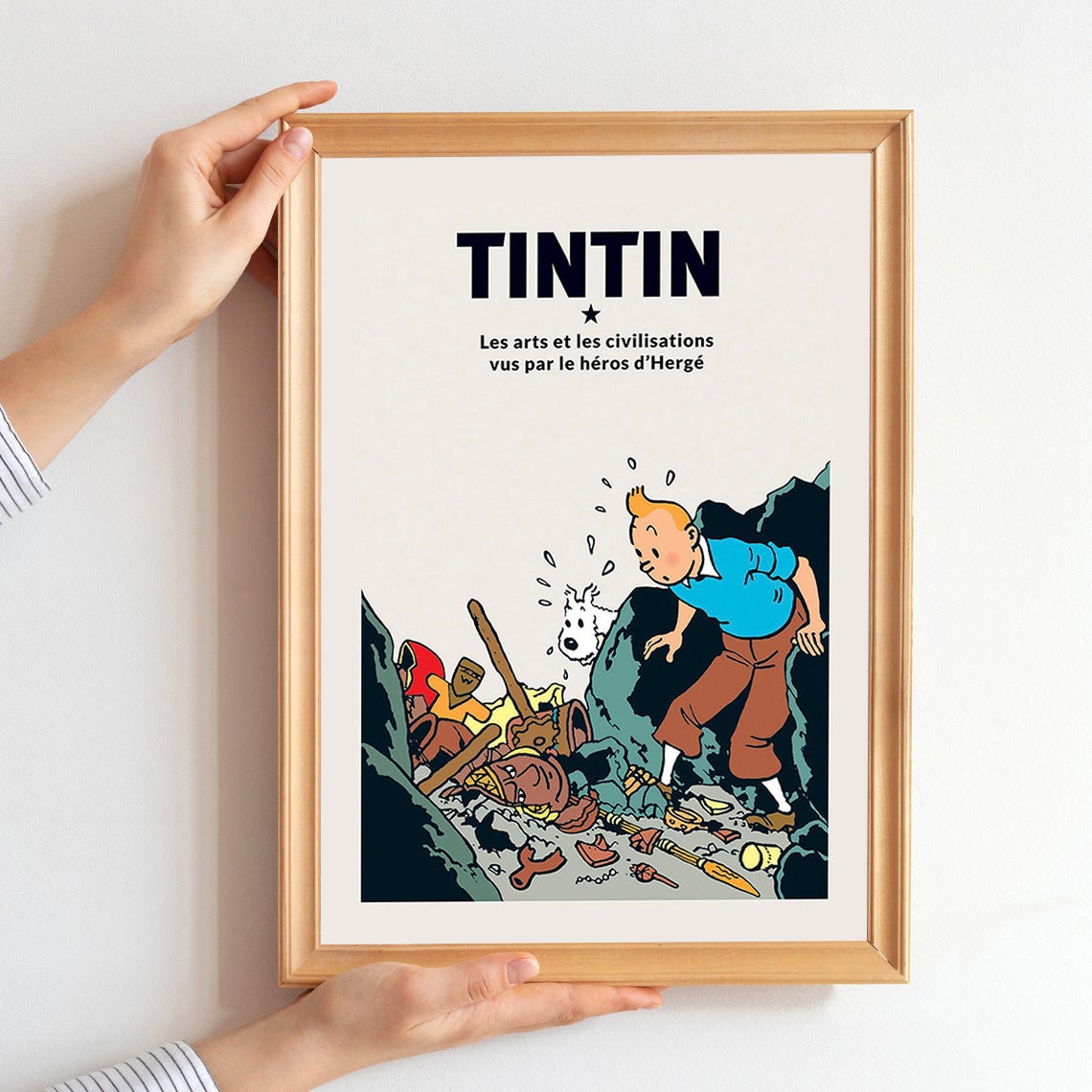 Tintin Poster Tintin Herg Art Exhibition Poster Tintin Etsy