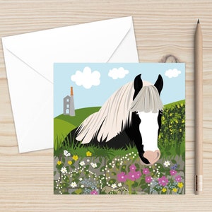 Countryside, Blank Cards, Happy Birthday, Farm Animals, Piebald Horse, Jack, Cob, Hedgerow, Quirky