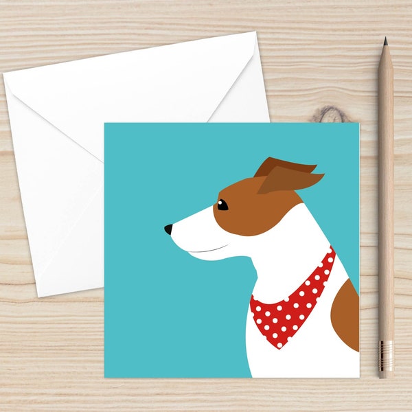 Blank Inside, Birthday Card, Dog Lover, Dog Design, Pet Portrait, Jack Russell Terrier, Original Design