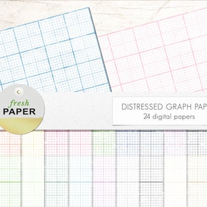 Digital graph paper, Distressed graph paper, graph paper, grid paper, bullet journal, rainbow graph paper
