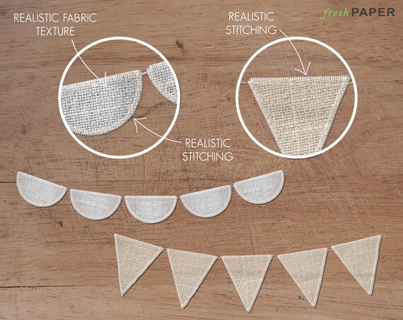 Burlap Bunting Clip Art