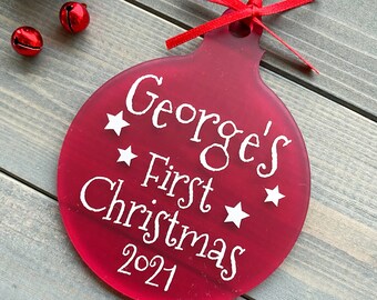 First Christmas Bauble - Acrylic Bauble - First Christmas