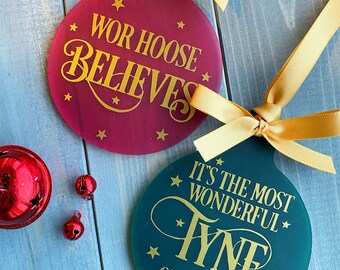 Geordie Christmas Baubles - Newcastle Baubles - Newcastle Christmas - Geordie Christmas - Christmas Decorations