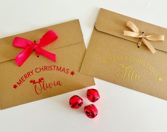 Christmas Money Wallet - Money Envelope - Gift Card Envelople - Christmas gift idea - Christmas Gift