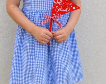 First Day of School Photo Prop Flag - First Day of School Gift