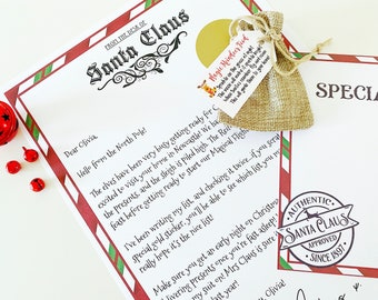 Personalised Santa Letter - Scratch and Reveal Letter - Santa Letter - Reindeer Food - Christmas Eve Box- Christmas Letter