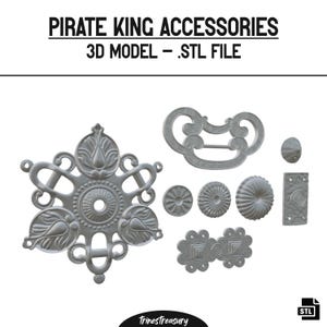 Elizabeth Pirate King cosplay 3D models - STL files for 3D printing