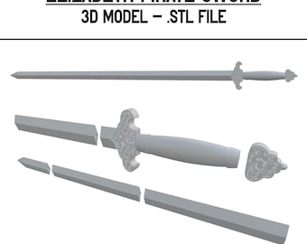 Elizabeth Pirate Sword 3D models - STL files for 3D printing