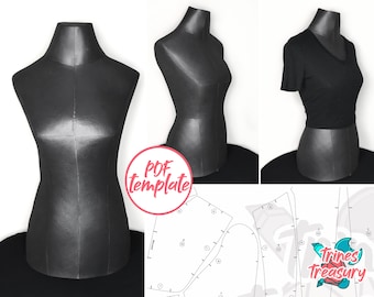 DIY mannequin bust EVA foam pattern - A4 and US Letter! Instant digital download!