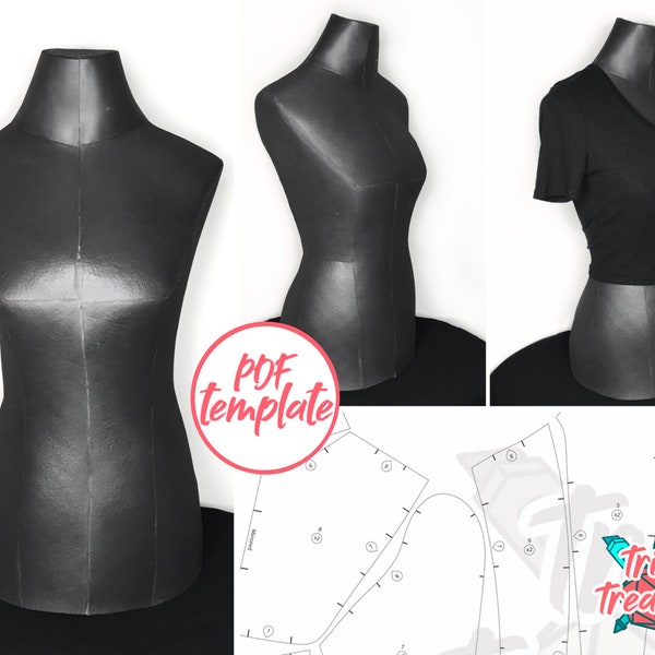 DIY Mannequin Büste EVA Schaum Muster - A4 und US Letter! Sofortiger digitaler Download!