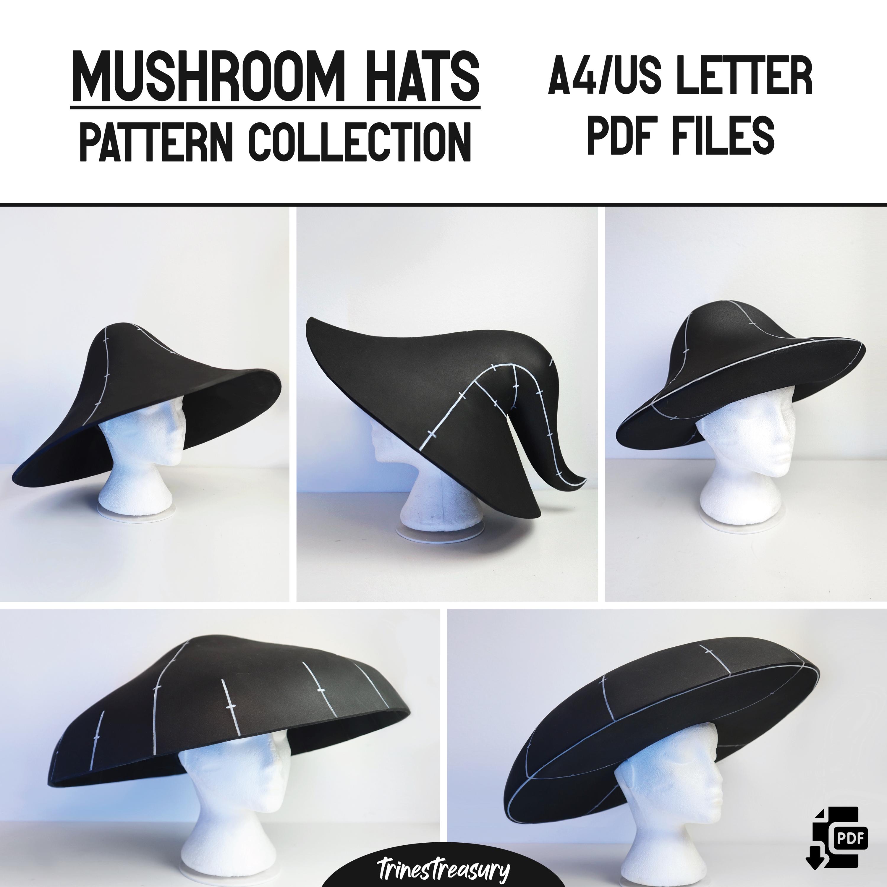 Mushroom Hat Pattern Collection for EVA Foam + Guides - A4 and US ...