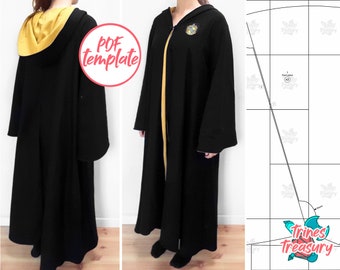 Wizard robes/cloak sewing pattern! Instant digital download!