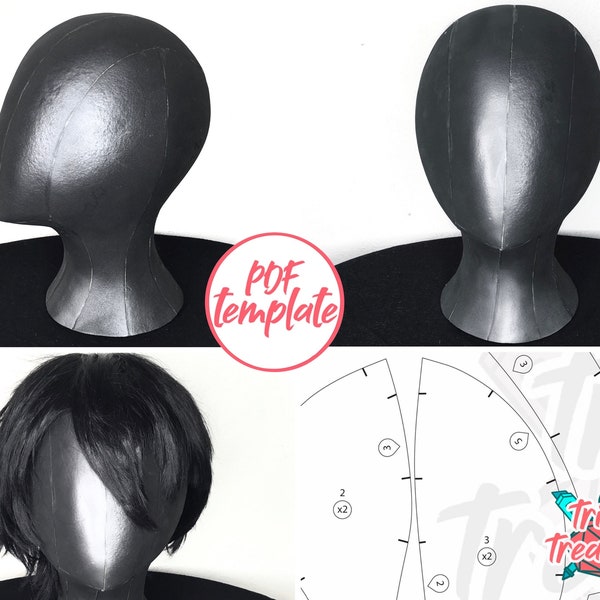 DIY mannequin head EVA foam pattern - A4 and US Letter! Instant digital download!