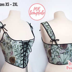 Corset Belt Digital PDF Sewing Pattern Underbust Corset Size XS-XL