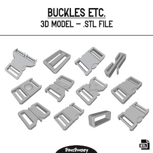 Belt buckles and strap accessories 3D models - STL files