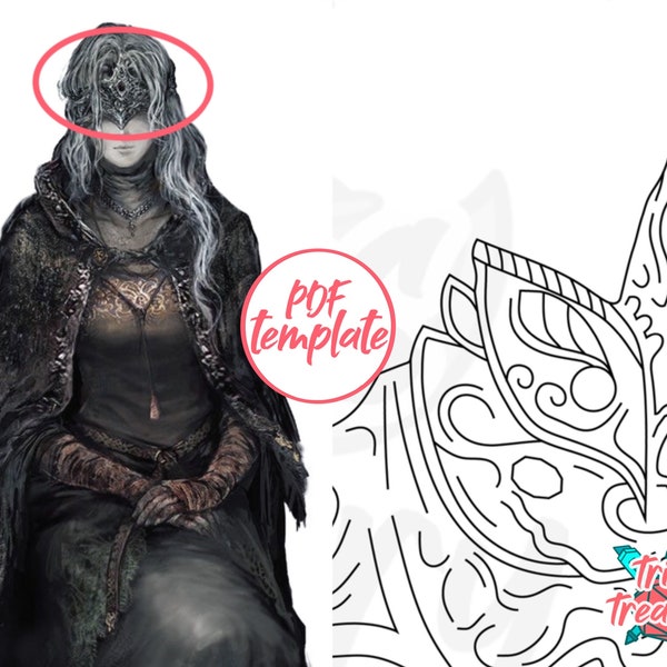 Dark Souls 3 inspired Fire keeper crown blueprint/template! A4 AND US letter!