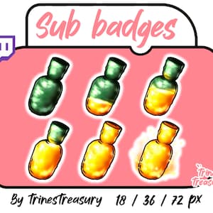 6 estus flask sub badges for Twitch!