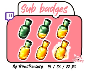 6 estus flask sub badges for Twitch!