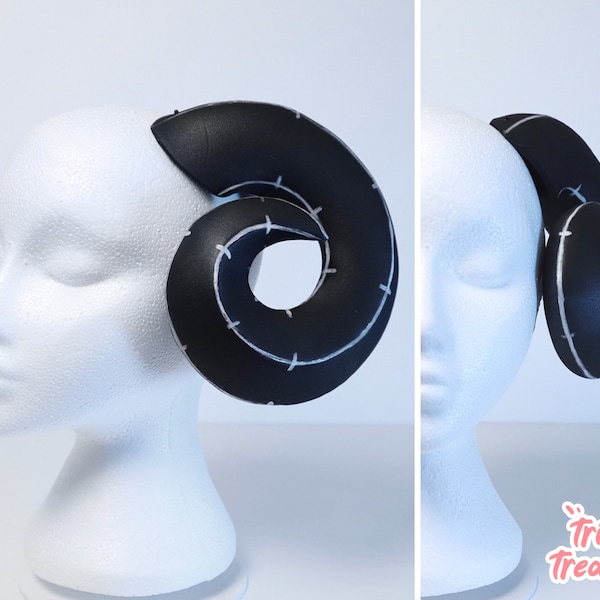 Round ram horn pattern for EVA foam - A4 and US Letter - Instant digital download!