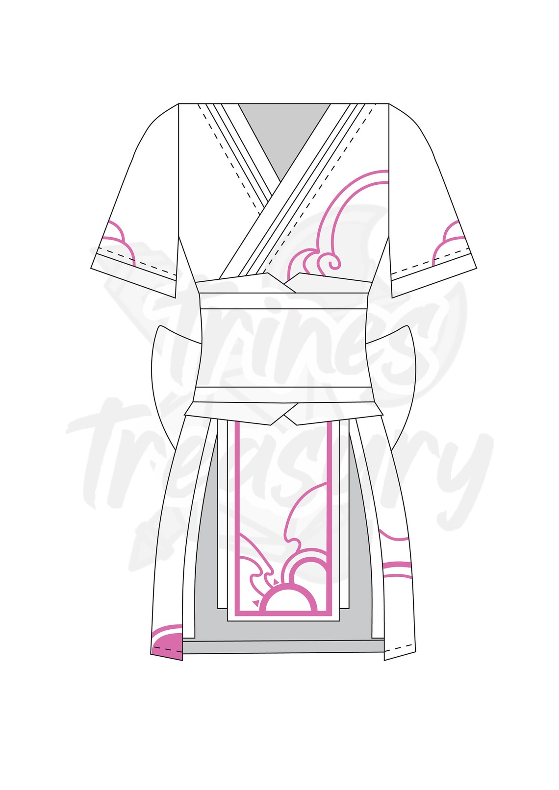 DIY Kimono Belt and Bow Pattern for Spirit Blossom Kindred Etsy